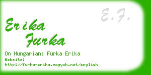 erika furka business card